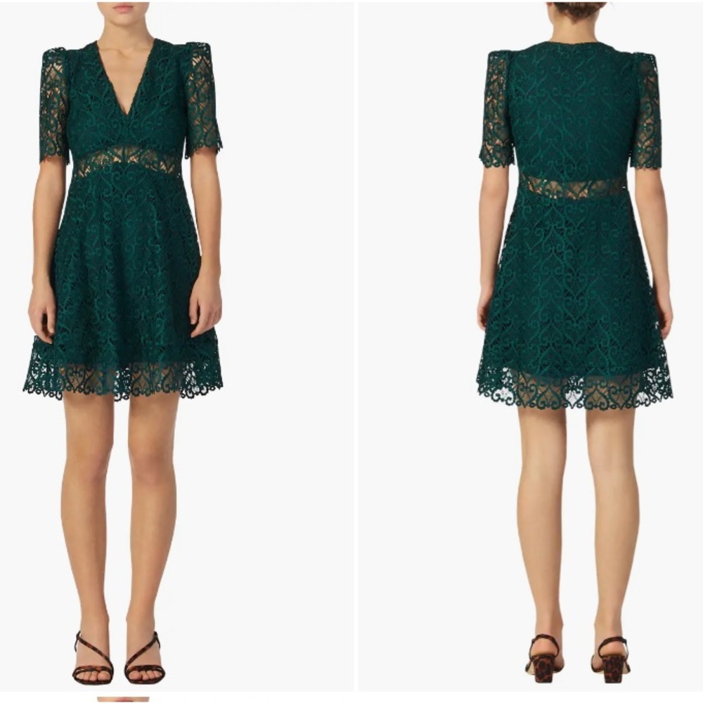 Sandro Dress, green lace, NEVER WORN! Size M.